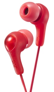 Casti audio JVC Gumy Plus Hafx7r, rosii, cu sunet superior si izolare acustica