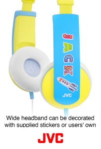 Casti audio JVC HA-KD5-R-E pentru copii, volum limitat 85dB, rosugalben - Img 3