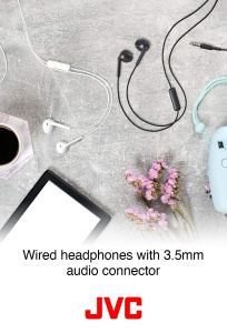 Casti audio JVC HAF17MW cu microfon si telecomanda, alb - Img 2
