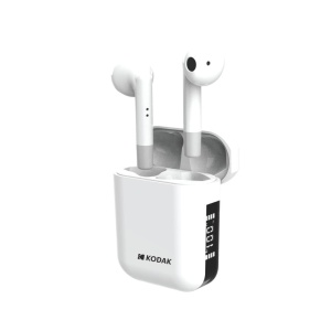 Casti audio Kodak KO-30425958, Bluetooth, Freisprech, Alb, 3.5 ore autonomie