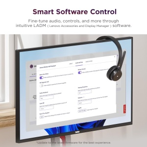 Casti audio Lenovo Wireless VoIP, Bluetooth 5.3, Negru, Certificat Microsoft Teams - Img 7