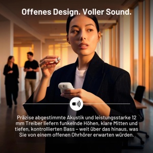 Casti audio Sennheiser ACCENTUM, Open-Ear, 36 ore autonomie, culoare crem - Img 3