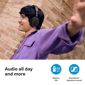 Casti audio Sennheiser ACCENTUM Special Edition, 50 ore autonomie, ANC hibrid, NegruCupru - Img 2