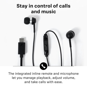 Casti audio Sennheiser CX 80U, USB-C, cu microfon, negru - Img 6