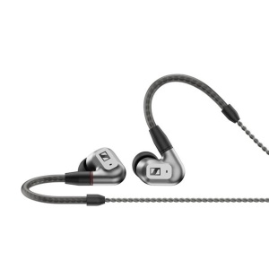 Casti audio Sennheiser IE 200 cu cablu, Hi-Fi, sunet clar, argintii