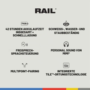 Casti audio Skullcandy Rail, 42 ore autonomie, Skull-iQ, negru - Img 4