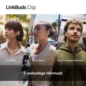 Casti audio Sony LinkBuds Clip, design clip-on, 37 ore autonomie, negru - Img 5