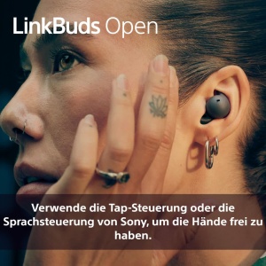 Casti audio Sony LinkBuds Open, design deschis, rezistente la apa, 22h autonomie, negru - Img 9
