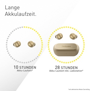 Casti audio Technics EAH-AZ100E-N, Noise Cancelling, Bluetooth multipoint, Aurii - Img 8