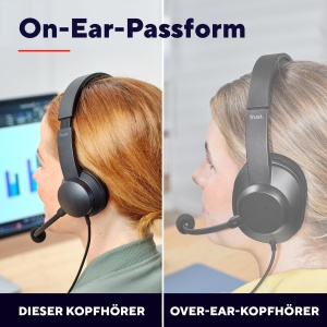 Casti audio Trust Roha II cu microfon, USB, Noise Cancelling, usoare - Img 3
