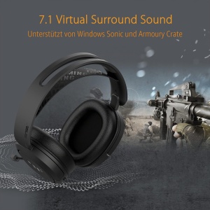 Casti audio wireless ASUS TUF H1, 7.1 surround sound, 25 metri raza - Img 4