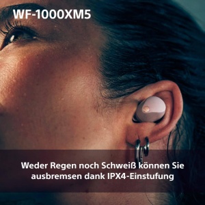 Casti audio wireless Sony WF-1000XM5, Noise Cancelling, Bluetooth, Negru - Img 9