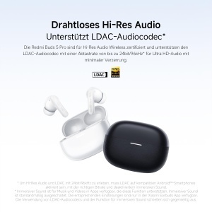 Casti audio Xiaomi Redmi Buds 5 Pro, 52dB reducere zgomot, 38 ore autonomie, alb - Img 3
