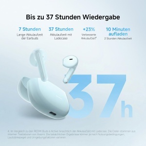 Casti audio Xiaomi Redmi Buds 8 Active, Bluetooth 5.4, 37h autonomie, Negru - Img 4