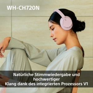 Casti Bluetooth fara fir Sony WH-CH720N cu anulare a zgomotului - Pana la 35 de ore de viata a bateriei si incarcare rapida - Negru - Img 5