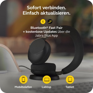 Casti Bluetooth On-Ear Jabra Evolve3 75, ANC, 22h autonomie, Negru - Img 9