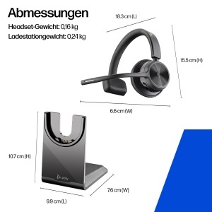 Casti Bluetooth Poly Voyager 4310 UC, Noise Cancelling, Compatibil Teams si Zoom - Img 6
