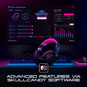 Casti gaming Skullcandy SLYR Pro Over-Ear Multi-Platform Albastru Sunet imbunatatit - Img 5