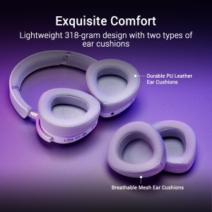 Casti gaming wireless ASUS ROG Delta II White RGB Bluetooth 110h autonomie - Img 7
