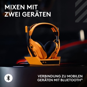 Casti gaming wireless Logitech G Astro A50 X Lightspeed Bluetooth HDMI 21 Papaya Orange - Img 8