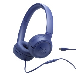Casti JBL Tune 530 C On-Ear Wired Pure Bass USB-C Albastru