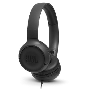 Casti mobile JBL Tune 500 cu banda binaurala cu fir negru (cu fir, banda pentru cap, binaurala, circumaurala, 20-20000 Hz, Schwarz) - Img 1