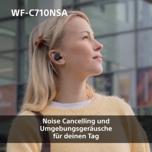 Casti Sony WF-C710NSA cu anulare a zgomotului cu adevarat wireless casti usoare control tactil conexiune multipunct IPX4 baterie de pana la 40 HR inca - Img 3