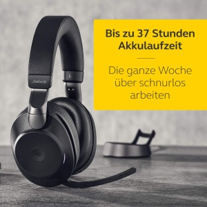 Casti wireless Jabra Evolve2 85 cu functie Noise Cancelling MS Teams Negru - Img 5