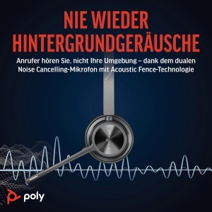 Casti wireless Poly Voyager 4320 UC cu microfon Noise Cancelling Bluetooth certificare Microsoft Teams - Img 3