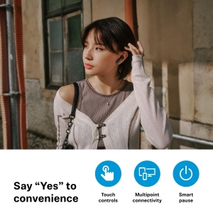 Casti wireless Sennheiser ACCENTUM Open Earbuds Design open-ear Bluetooth 28h autonomie IPX4 Cream - Img 7