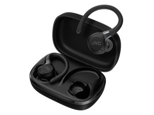 Casti wireless sport JVC HA-EC75T-B Active Noise Cancelling IP57 40 ore autonomie Negru