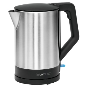 Ceainic Clatronic(r) | Capacitate de 1,5 litri | Capac cu balamale de siguranta | Putere 2200 W | element de incalzire ascuns | oprire automata | Statie de baza cu bobina | WKS 3692 negru/inox - Img 8