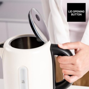 Ceainic electric Taurus Vintage Compact Cream | 2400 W | 1 L | Baza 360deg | Oprire automata | LED | maner ergonomic | Viziera de apa | Otel inoxidabil | Cutit de cupa | Crema - Img 4