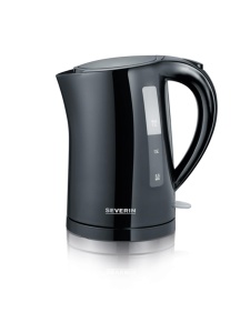 Ceainic SEVERIN, 1,5 L, compact si puternic, filtru de calcar, plastic, 2.200 W, negru, WK 3498