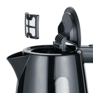 Ceainic SEVERIN, sistem central fara fir, filtru de calcar lavabil, 2.200 W, aprox. 1,0 L, plastic, negru, WK 3410 - Img 6