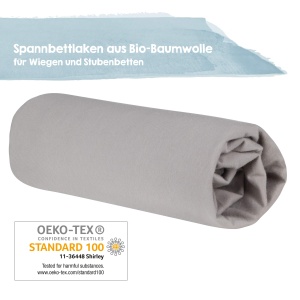 Cearsaf elastic roba Lil Planet 60x120 - 70x140 cm Bio Bumbac Gri - Img 4
