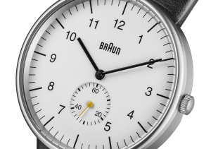 Ceas analogic pentru barbati Braun BN0024WHBKG, cadran alb, curea din piele neagra, 38mm - Img 3