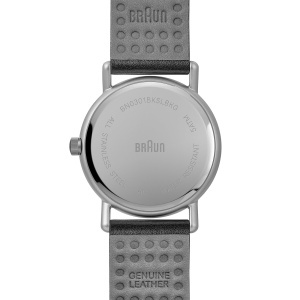 Ceas barbatesc Braun BN0301BKSLBKG, 40 mm, cu display solar, curea din piele neagra - Img 6