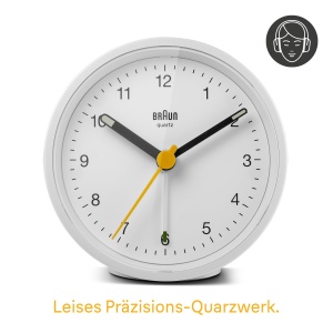 Ceas de birou analogic Braun BC12W, cu alarma crescendo, alb, cu functie de snooze - Img 2