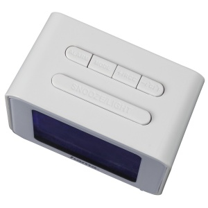 Ceas de perete digital Hama, mic, alb, cu iluminare si functie snooze - Img 3