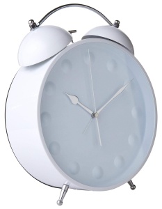 Ceas de perete TFA Dostmann Big Bell XXL, alarma cu dubla clopot, alb - Img 3