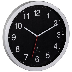 Ceas de perete TFA Dostmann XL, 60.3545.01, negru-silver, 40 cm