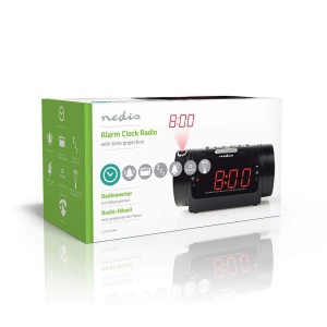 Ceas desteptator NEDIS cu proiectie LED, 2 alarme, negru - Img 9