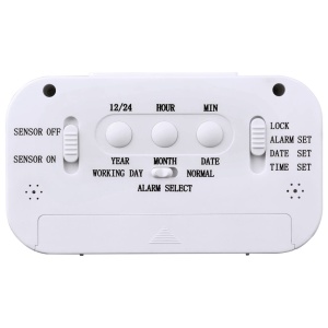 Ceas digital Hama RC 660, alba, cu alarma si iluminare LED - Img 2