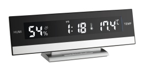 Ceas digital TFA Dostmann 60.2011, cu alarma si indicator clima, negrusilver - Img 3