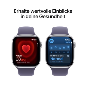 Ceas inteligent Apple Watch Series 11 GPS Cellular 46 mm, aluminiu argintiu, bratara sport nebuloasa - Img 4