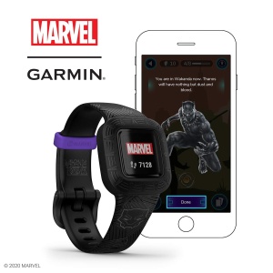 Ceas inteligent Garmin vivofit jr. 3 Marvel Black Panther, rezistent la apa, 1.4 cm display - Img 2