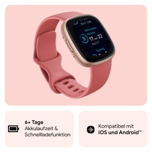Ceas inteligent Google Fitbit Versa 4 - GPS, 6 zile autonomie, 40 moduri de antrenament - Img 2