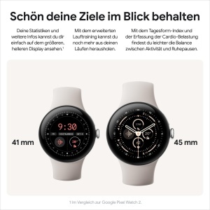 Ceas inteligent Google Pixel Watch 3, 45 mm, urmarire ritm cardiac, negru mat - Img 2