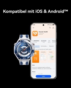 Ceas inteligent HUAWEI Watch Ultimate 2, GPS, 20 ATM, albastru - Img 8